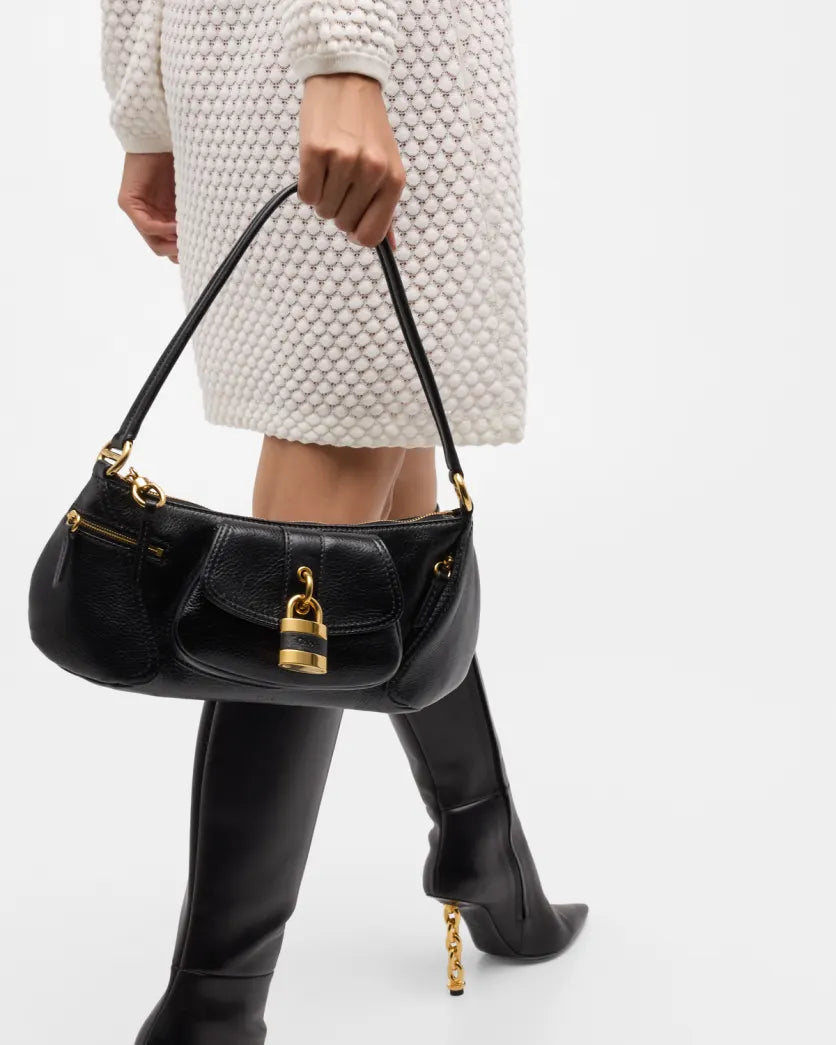 The 99 shoulder bag in grained leather
